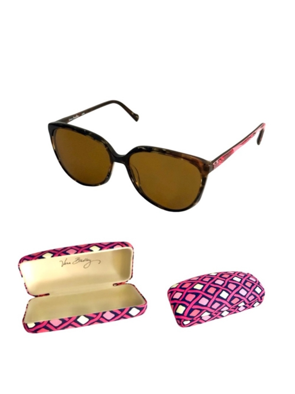 Vera Bradley Sidney Bohemian Blooms Sunglasses & Case Light Distance Prescriptio